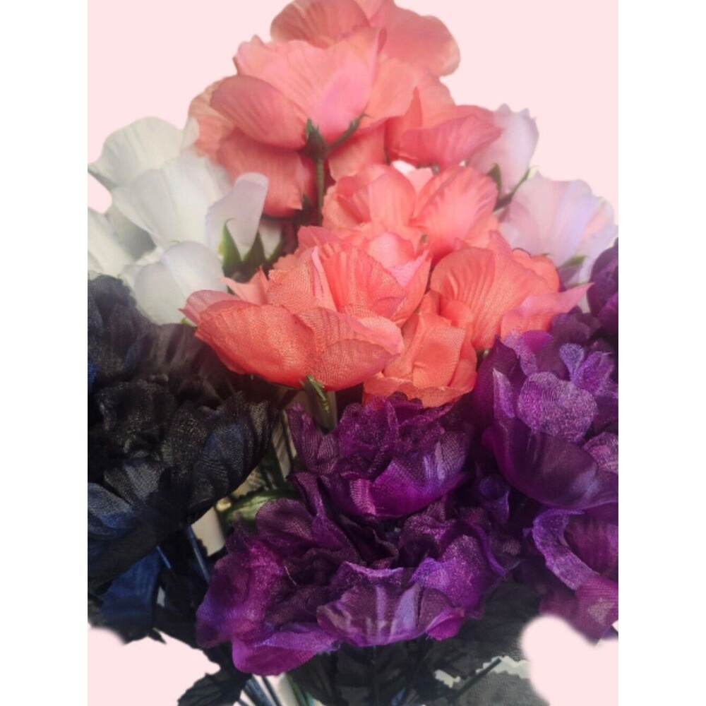 Floral Gardens Artificial Rose Stems (& 1 Peony), 10 Total Stems